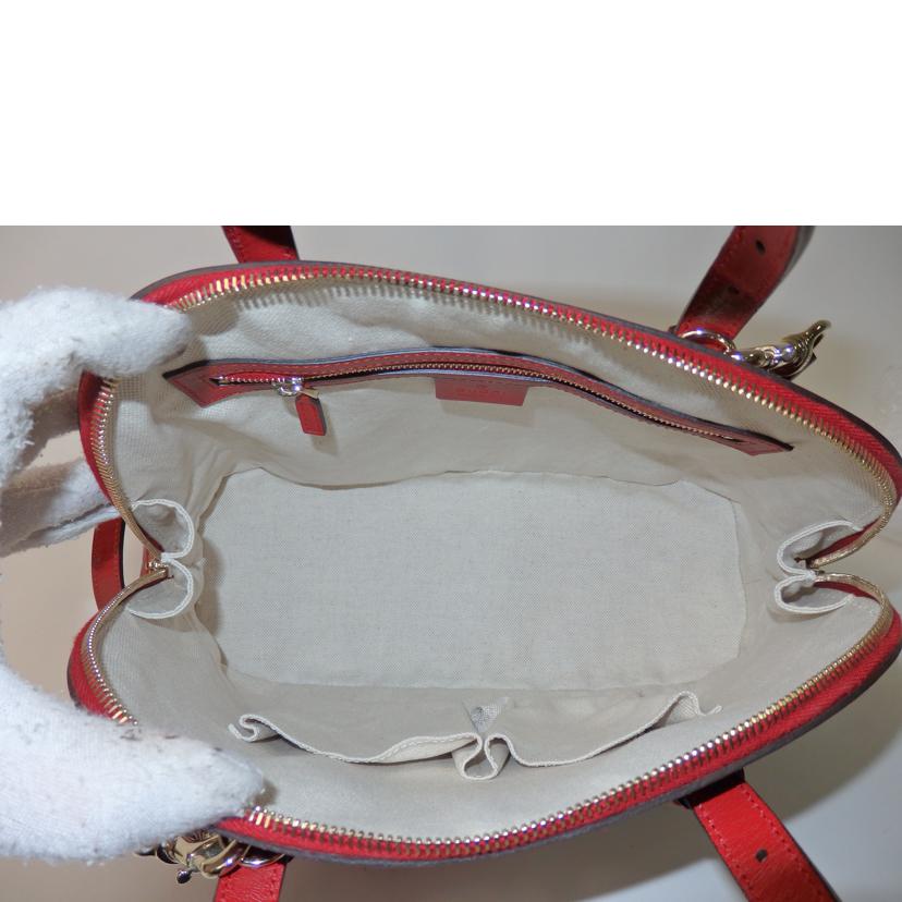 ＧＵＣＣＩ グッチ/マイクログッチシマパテント２ｗａｙバッグ／赤/309617//502752/ABランク/84