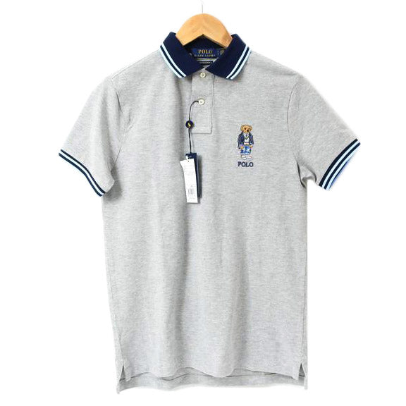 POLO Rarph Lauren ラルフローレン/カスタムスリム Polo  ベアメッシュ ポロシャツ 020グレー/MNPOKNI1N821660/Sサイズ/メンズインナー/SAランク/65【中古】