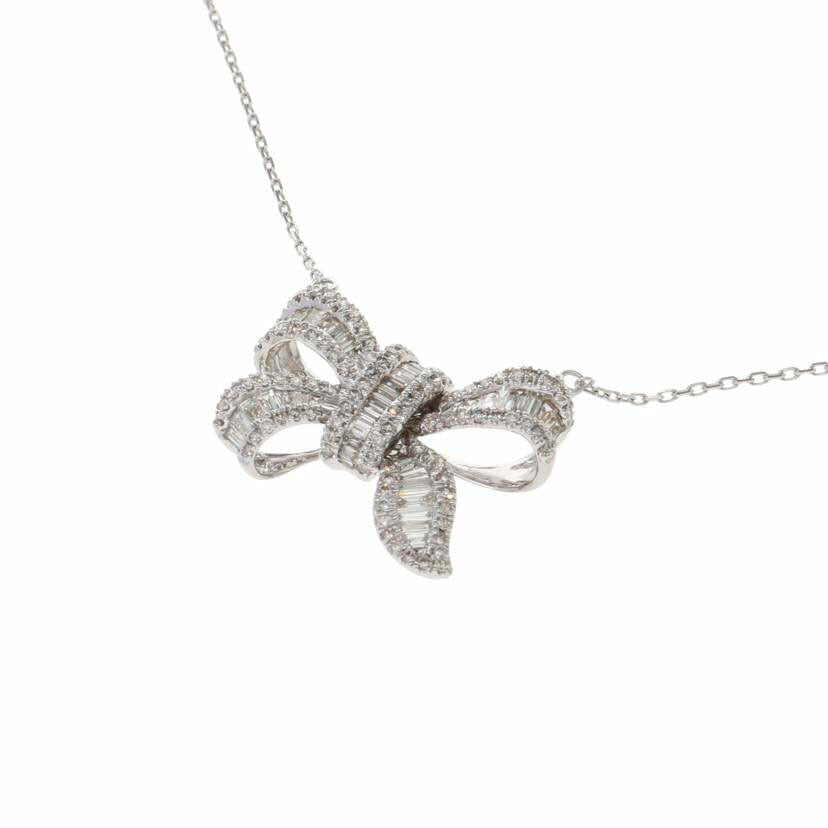 /　Ｋ１８ＷＧダイヤネックレス１．００ｃｔ//Aランク/75
