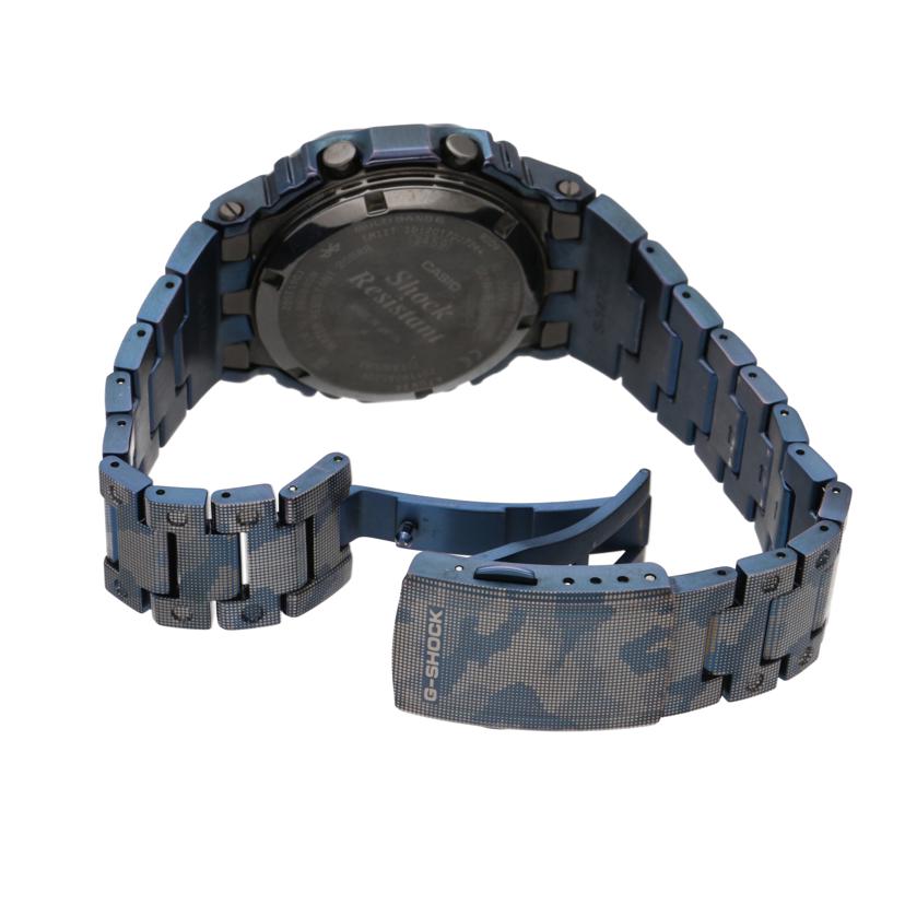 ＣＡＳＩＯ カシオ　Bluetooth　迷彩柄　ブルー　チタンベルト/Ｇ－ＳＨＯＣＫ／フルメタル・カモフラ／電波ソーラー/GMW-B5000TCF-2JR//201E190J/Aランク/75