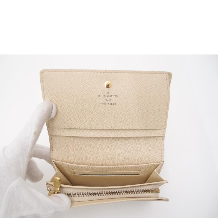 ＬＯＵＩＳ　ＶＵＩＴＴＯＮ ルイヴィトン　Ｌ字ファスナー　市松模様　白　レディース/ポルトフォイユ・トレゾール／ダミエ・アズール/N61744//CA2057/ABランク/69