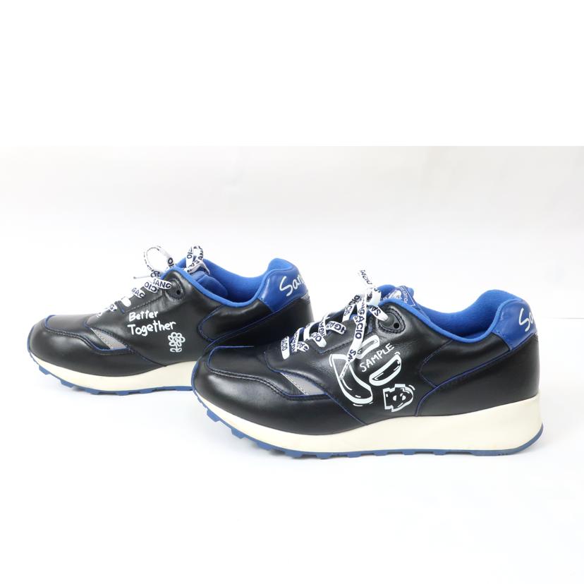 Ｓａｎｇａｃｉｏ ｻﾝｶﾞｯﾁｮ/「にゅ」スニーカー　手作り運動靴／２６．５ｃｍ／ブラック×ブルー//Bランク/65