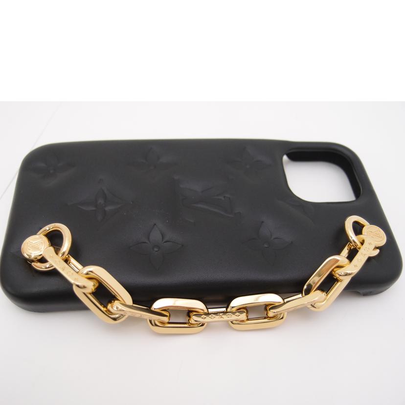 ＬＯＵＩＳ　ＶＵＩＴＴＯＮ ルイ・ヴィトン　アイフォン１２ケース　レザー　黒　レディース/ＩＰＨＯＮＥバンパークッサン１２／ブラック/M81116//ME4261/SAランク/69