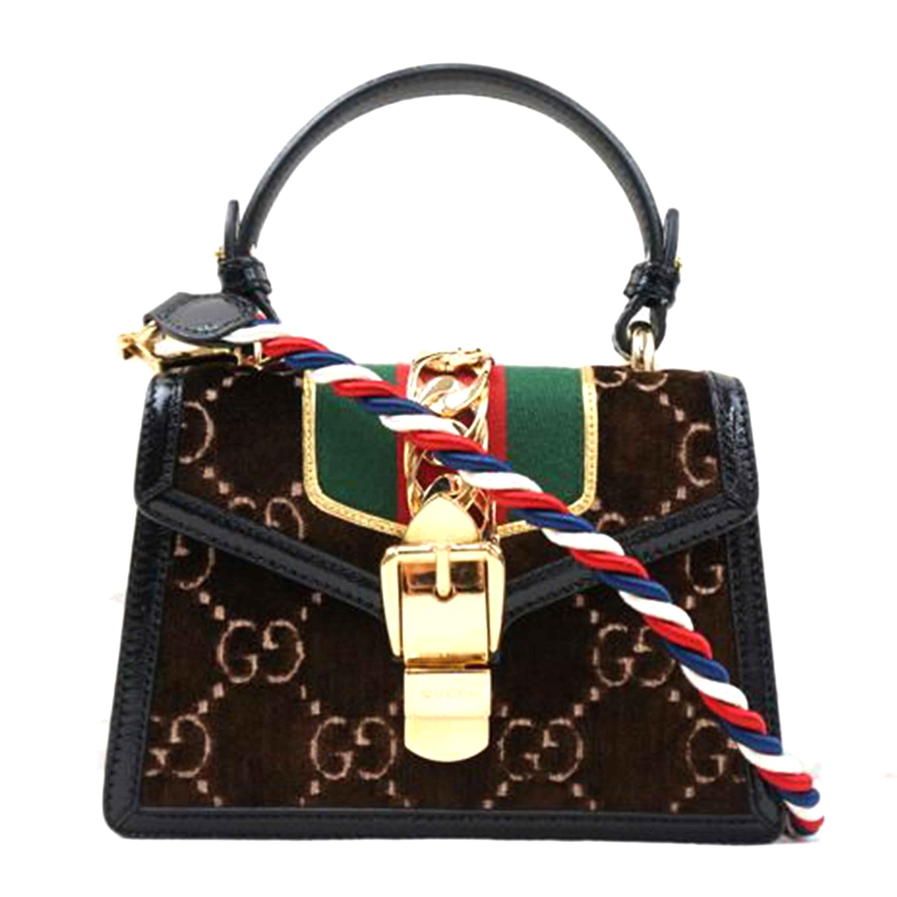 ＧＵＣＣＩ グッチ/シルヴィ　ベロア　ハンドバッグ/470270//493075/Aランク/67
