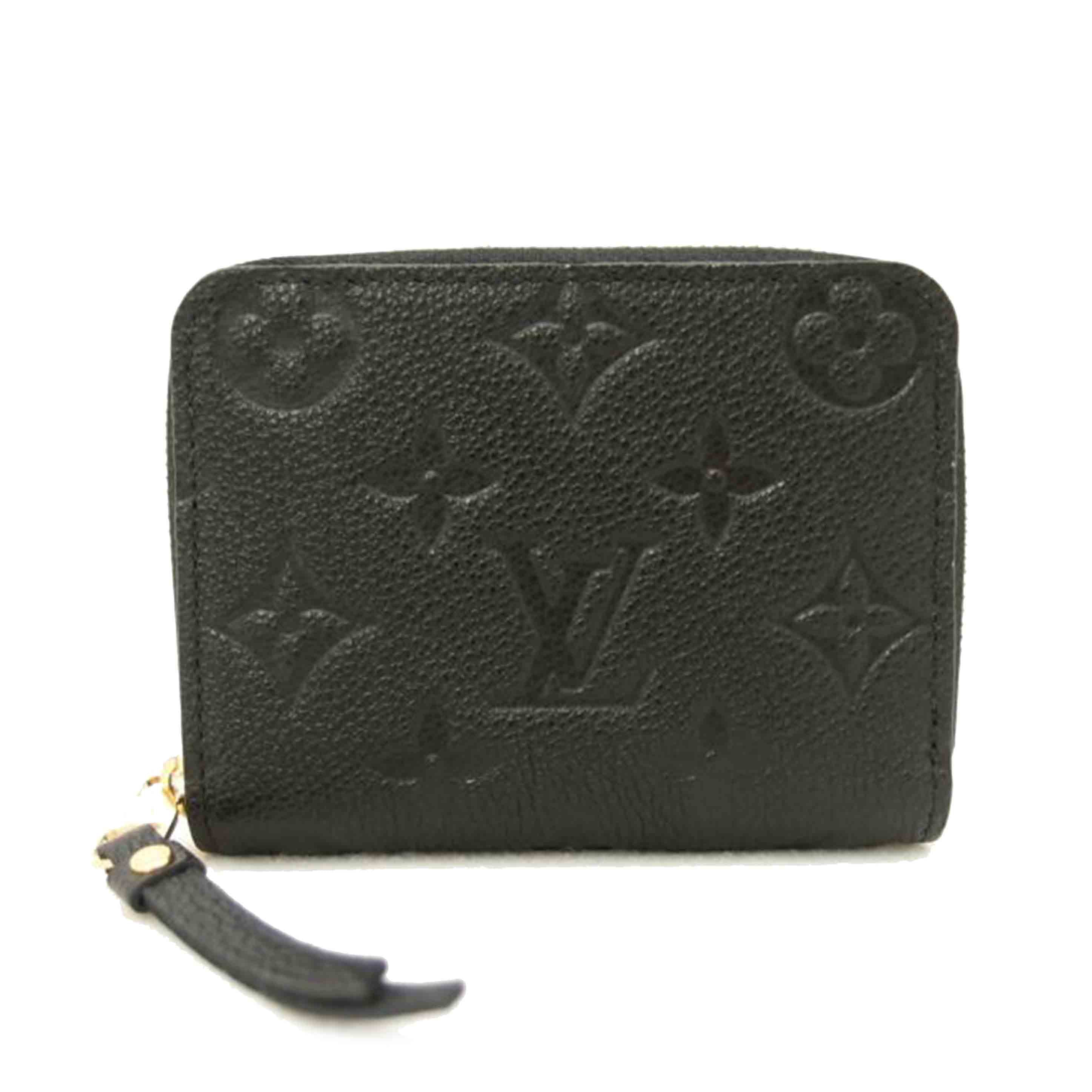 ＬＯＵＩＳ　ＶＵＩＴＴＯＮ ルイ・ヴィトン　ビトン　コインケース　黒　レザー　ゴールド金具　レディース/ジッピーコインパース／アンプラント／ノワール/M60574//RFI****/Aランク/69