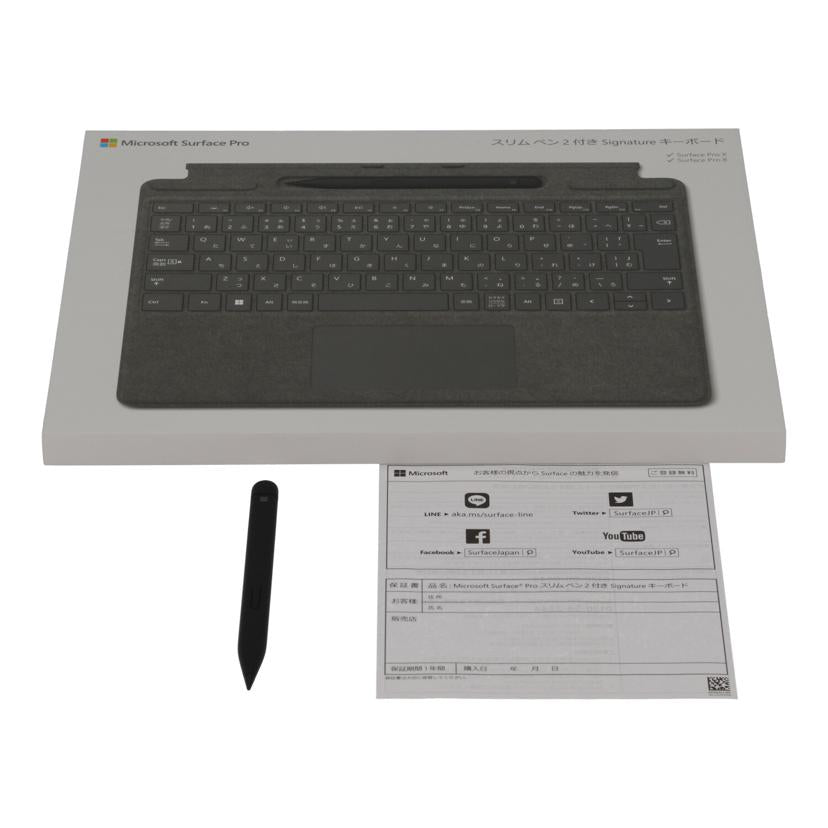 Ｍｉｃｒｏｓｏｆｔ マイクロソフト/Ｓｕｒｆａｃｅ　Ｐｒｏ　ワイヤレスキーボード/8X6-00079//0E33GVX213936P/Aランク/03