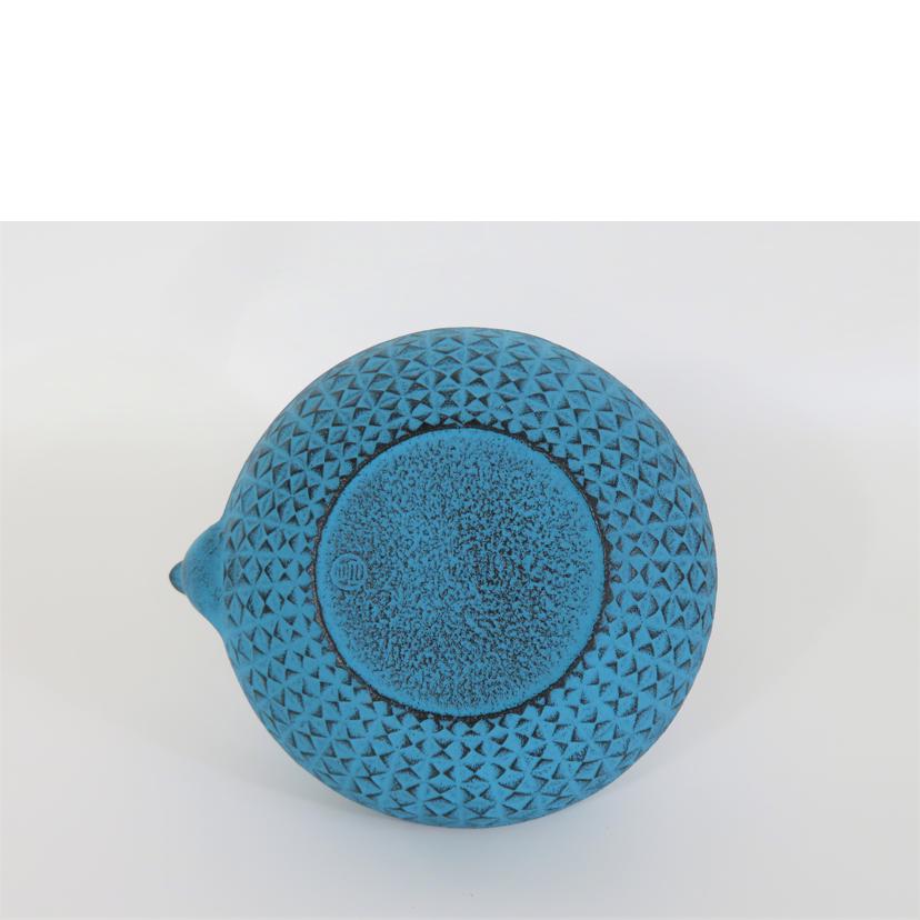 Ｒｏｊｉ ロジ/南部鉄器　カラーポット　斜め格子　／　ターコイズブルー/99-20TU//SAランク/81