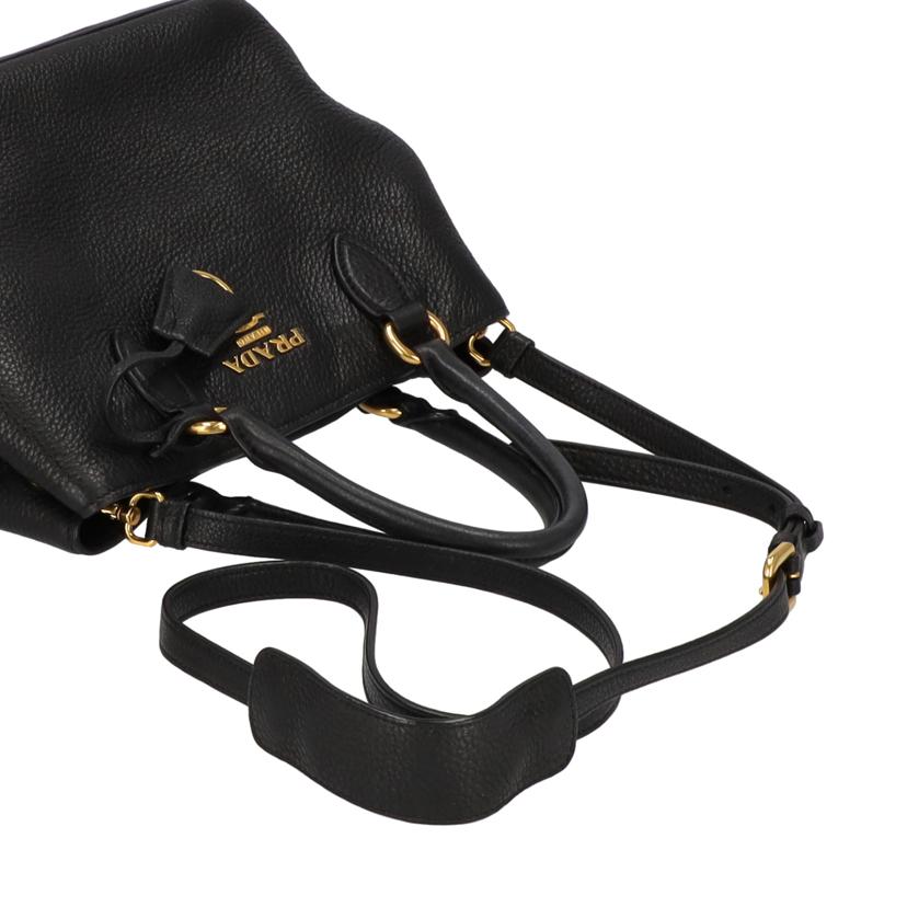 ＰＲＡＤＡ プラダ/ＶＩＴＥＬＬＯＰＨＥＮＩＸ　２ＷＡＹレザーバック　　ＢＬＫ／ＧＬＤ/1BA172//ABランク/75