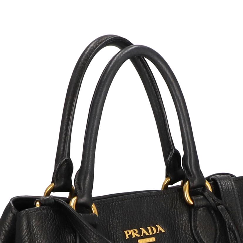 ＰＲＡＤＡ プラダ/ＶＩＴＥＬＬＯＰＨＥＮＩＸ　２ＷＡＹレザーバック　　ＢＬＫ／ＧＬＤ/1BA172//ABランク/75