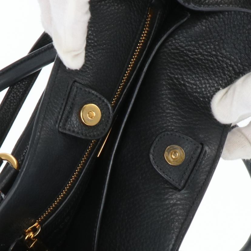 ＰＲＡＤＡ プラダ/ＶＩＴＥＬＬＯＰＨＥＮＩＸ　２ＷＡＹレザーバック　　ＢＬＫ／ＧＬＤ/1BA172//ABランク/75