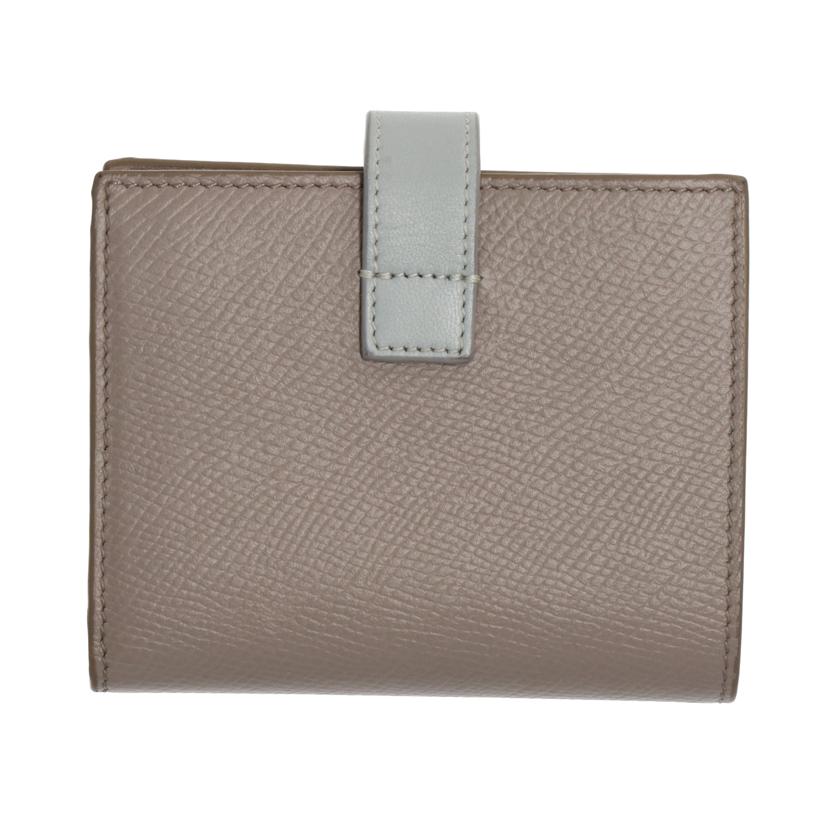 ＣＥＬＩＮＥ　 セリーヌ/スモールストラップウォレット／バイカラーグレインドカーフスキン　ペブル／ミネラル//F-9P-2261/ABランク/03