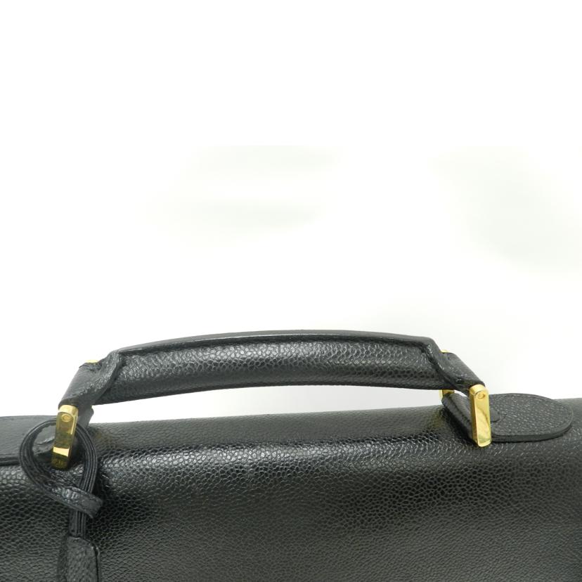 ＣＨＡＮＥＬ　 シャネル　黒　ビジネスバッグ　４番台　Ａ４対応　メンズ/キャビアスキンブリーフケース／ブラック//4119409/Bランク/69