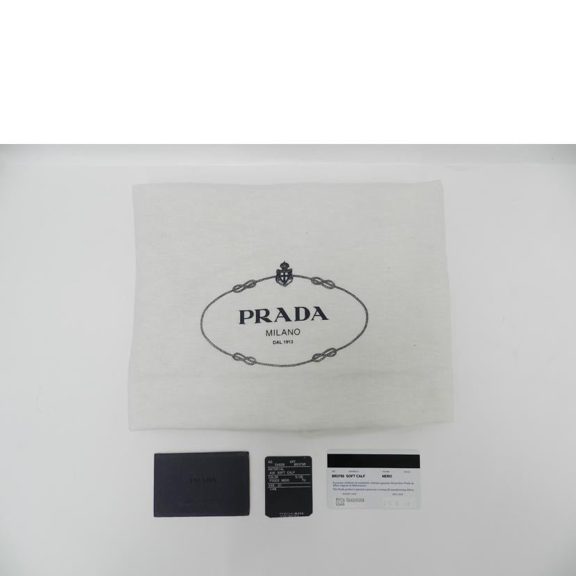 ＰＲＡＤＡ　 プラダ　肩掛け　シルバー金具　レディース/ソフトカーフワンショルダー／ブラック/BR3795//25/ABランク/69