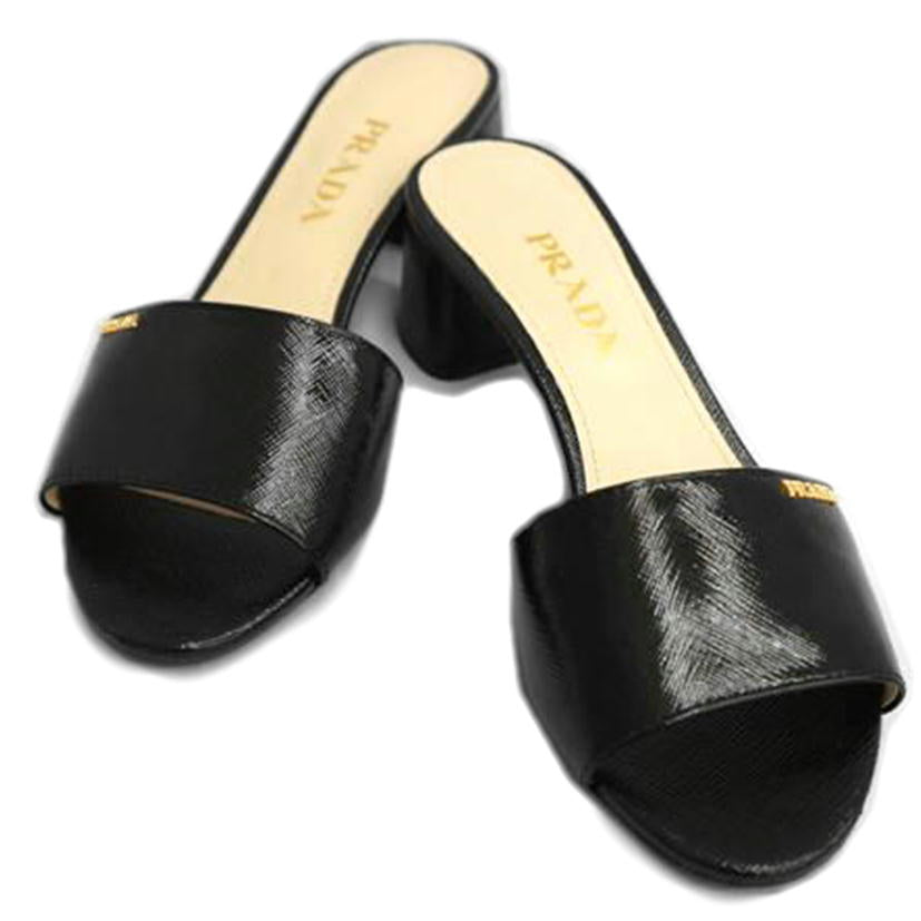 ＰＲＡＤＡ プラダ/ロゴサフィアーノレザーミュールヒール　ＢＬＫ/1XX456//ABランク/07