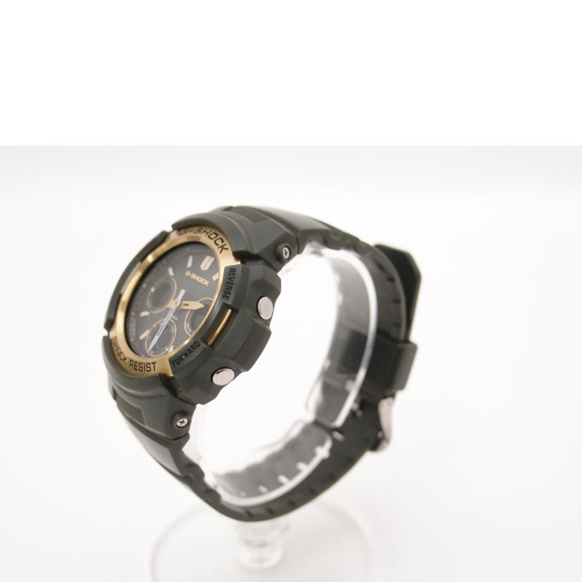 ＣＡＳＩＯ カシオ　腕時計　MULTIBAND6　グリーン×ゴールド/Ｇ－ＳＨＯＣＫ／デジアナ／電波ソーラー/AWG-M100A-3AJF//004A101B/Bランク/69