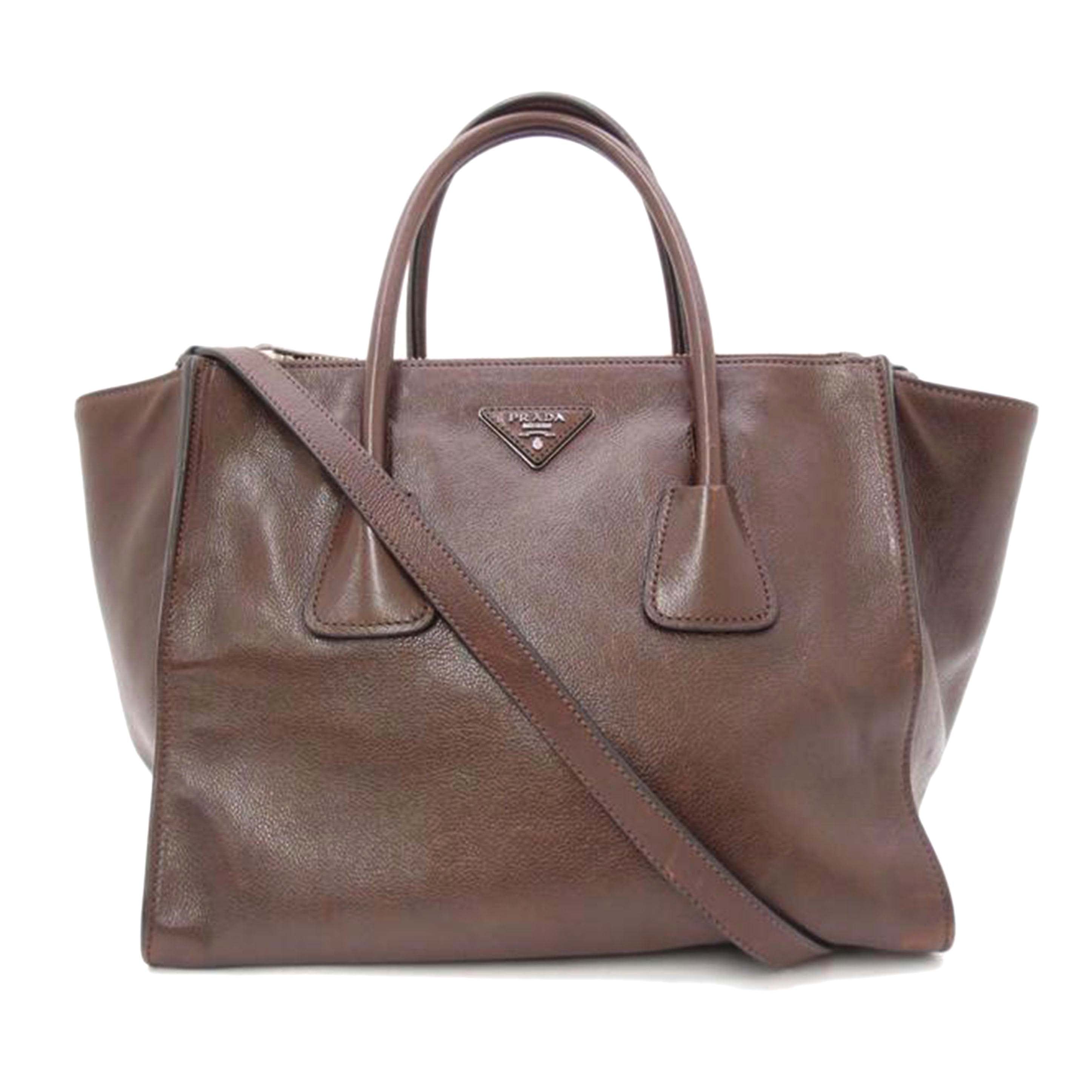 ＰＲＡＤＡ プラダ　ハンド　斜め掛け　茶　通勤　通学　Ａ４対応　レディース/レザー２ｗａｙトート／ブラウン/BN2619//165 58 N/ABランク/69