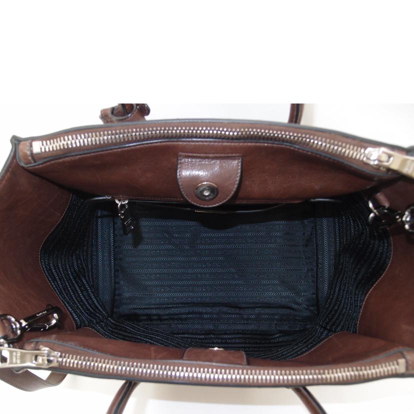ＰＲＡＤＡ プラダ　ハンド　斜め掛け　茶　通勤　通学　Ａ４対応　レディース/レザー２ｗａｙトート／ブラウン/BN2619//165 58 N/ABランク/69