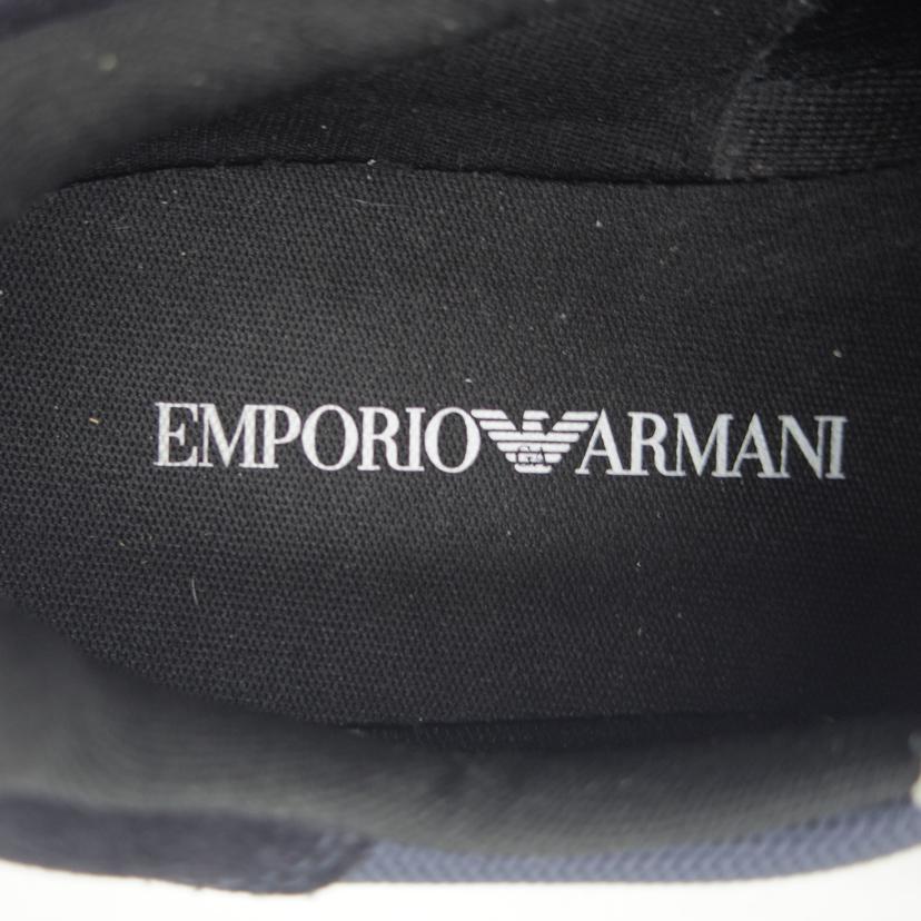 EMPORIO ARMANI エンポリオアルマーニ/エンボスロゴスニーカー/X4X215 XL200/UK8/メンズスニーカー/Aランク/94【中古】