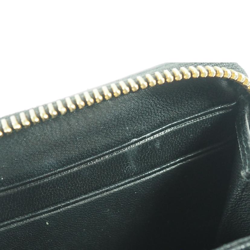 ｍｉｕｍｉｕ ミュウミュウ/ラウンドＺＩＰコインケース／マテラッセ　ゴートスキン／黒//Bランク/79