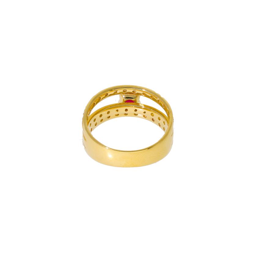 /　Ｋ１８ルビーダイヤリング０．５２／Ｄ０．３４ｃｔ//Aランク/75