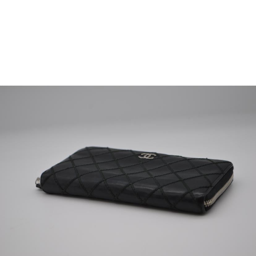 ＣＨＡＮＥＬ シャネル/ワイルドステッチラウンドファスナー長財布／ノワール//19067850/Bランク/89