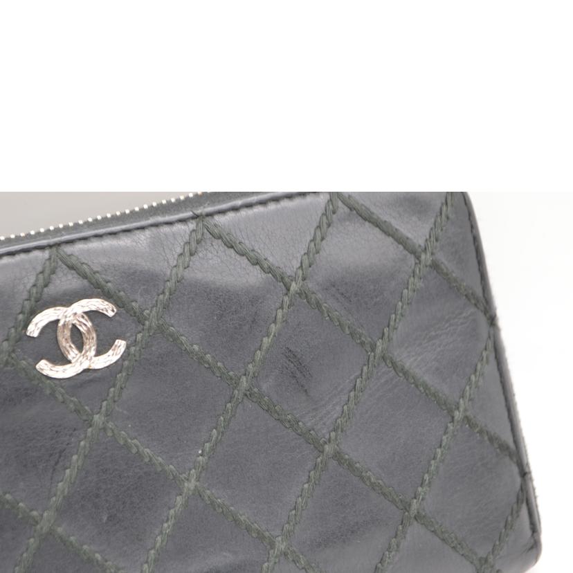 ＣＨＡＮＥＬ シャネル/ワイルドステッチラウンドファスナー長財布／ノワール//19067850/Bランク/89