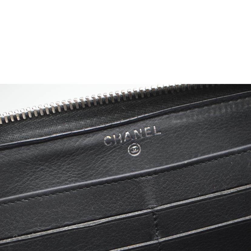 ＣＨＡＮＥＬ シャネル/ワイルドステッチラウンドファスナー長財布／ノワール//19067850/Bランク/89