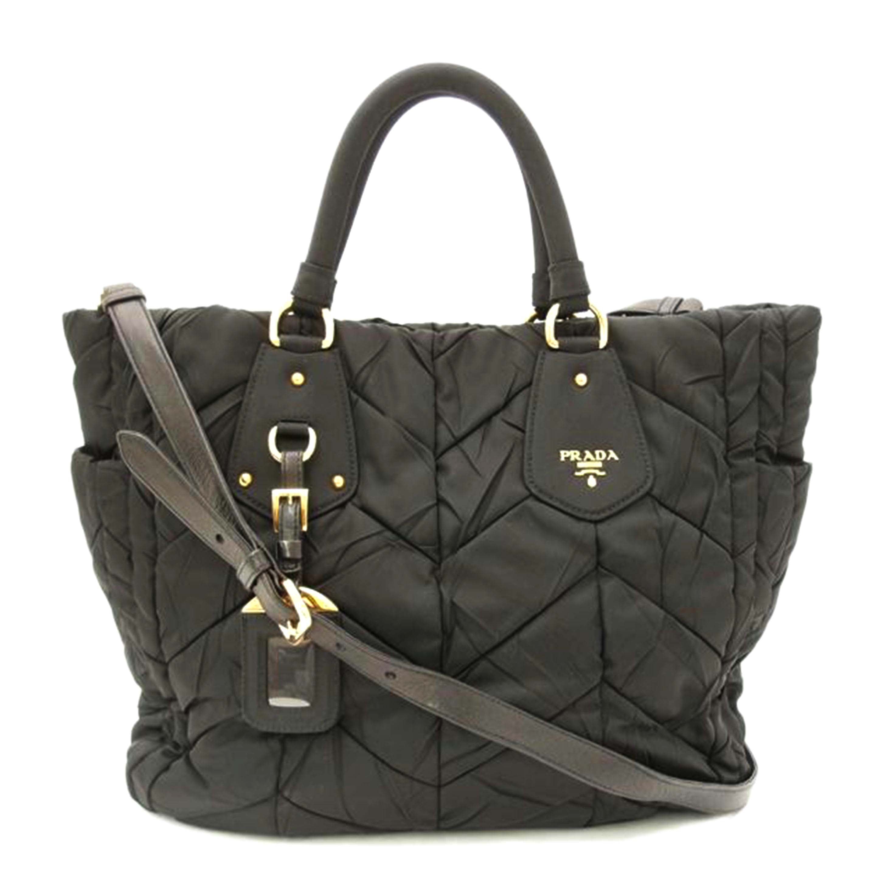 ＰＲＡＤＡ プラダ　黒　ハンド　斜め掛け　レディース　/キルティングナイロン２ｗａｙトート／ブラック/BN1543//165/Aランク/69