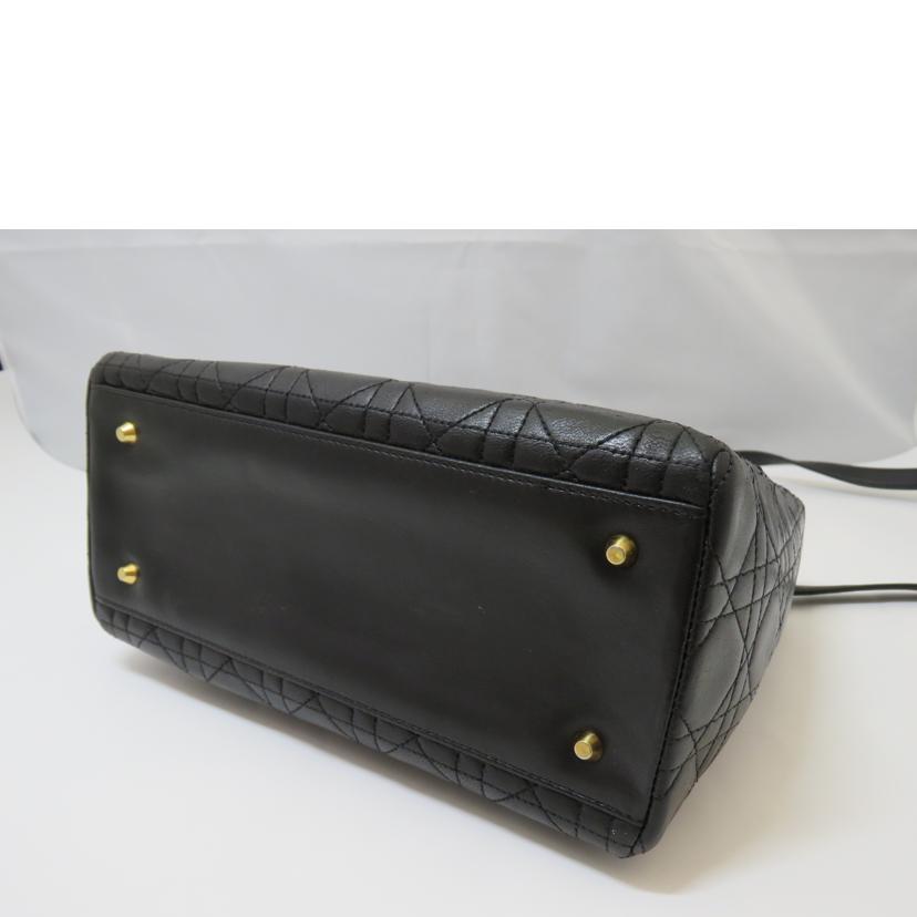Ｃｈｒｉｓｔｉａｎ　Ｄｉｏｒ C.Dior /レディディオール・カナージュラムスキン／ノワール//MA-0927/ABランク/90