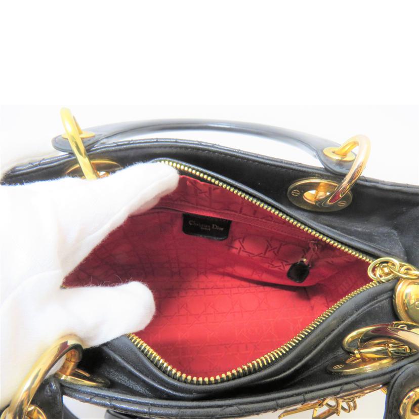 Ｃｈｒｉｓｔｉａｎ　Ｄｉｏｒ C.Dior /レディディオール・カナージュラムスキン／ノワール//MA-0927/ABランク/90