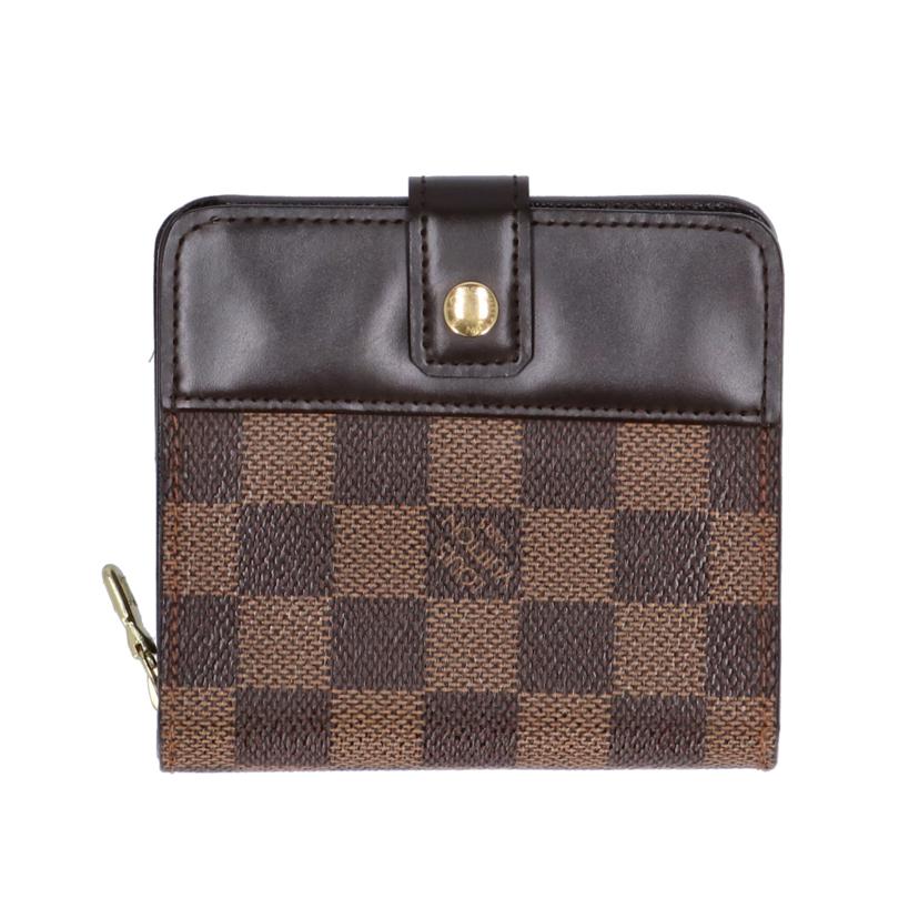 ＬＯＵＩＳ　ＶＵＩＴＴＯＮ ルイヴィトン/コンパクトジップ／ダミエ／エベヌ/N61688//CA0***/ABランク/75