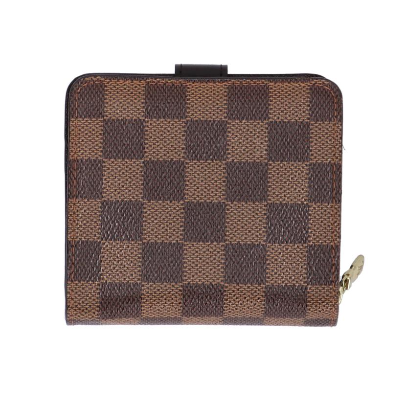 ＬＯＵＩＳ　ＶＵＩＴＴＯＮ ルイヴィトン/コンパクトジップ／ダミエ／エベヌ/N61688//CA0***/ABランク/75