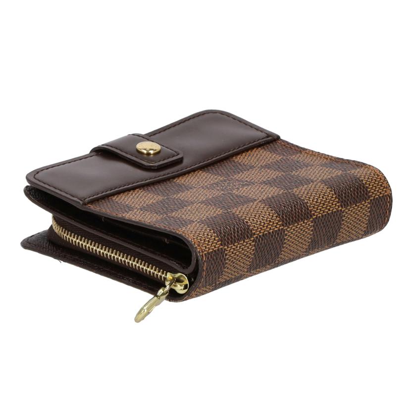 ＬＯＵＩＳ　ＶＵＩＴＴＯＮ ルイヴィトン/コンパクトジップ／ダミエ／エベヌ/N61688//CA0***/ABランク/75