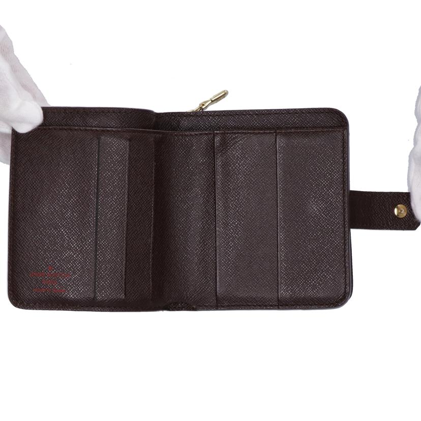 ＬＯＵＩＳ　ＶＵＩＴＴＯＮ ルイヴィトン/コンパクトジップ／ダミエ／エベヌ/N61688//CA0***/ABランク/75