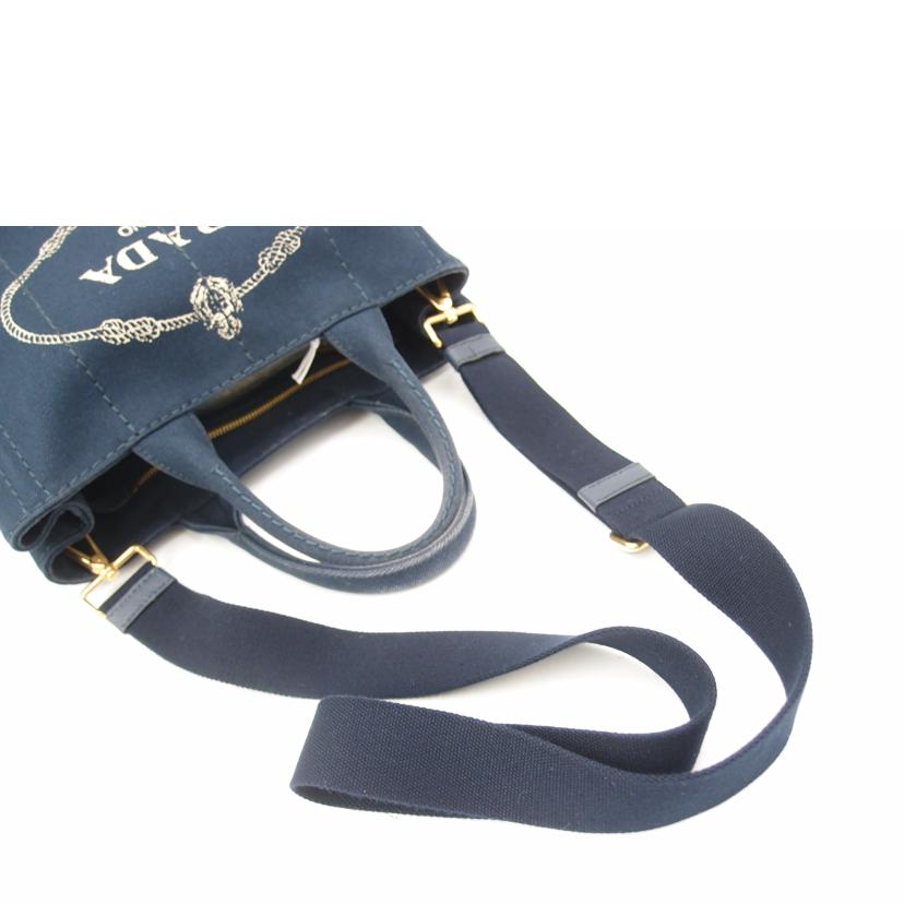 ＰＲＡＤＡ プラダ　キャンバス　斜め掛け　紺　レディース/カナパミニ２ｗａｙトート／ネイビー/1BG439//204/ABランク/69