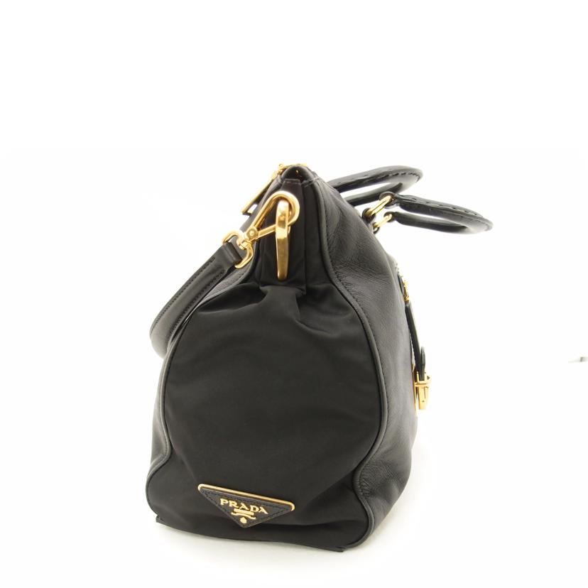 PRADA プラダ ミニボストンバック ショルダーバッグ 黒 PRADA プラダ ミニボストンバック ショルダーバッグ 黒