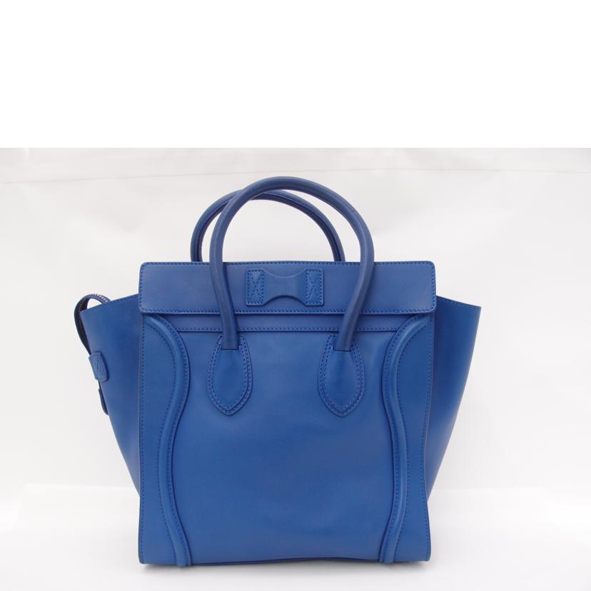 CELINE セリーヌ ハンドバック トートバック 青  レディース/ラゲージミニショッパー/ブルー/F-U******/ブランドバック/Aランク/69【中古】