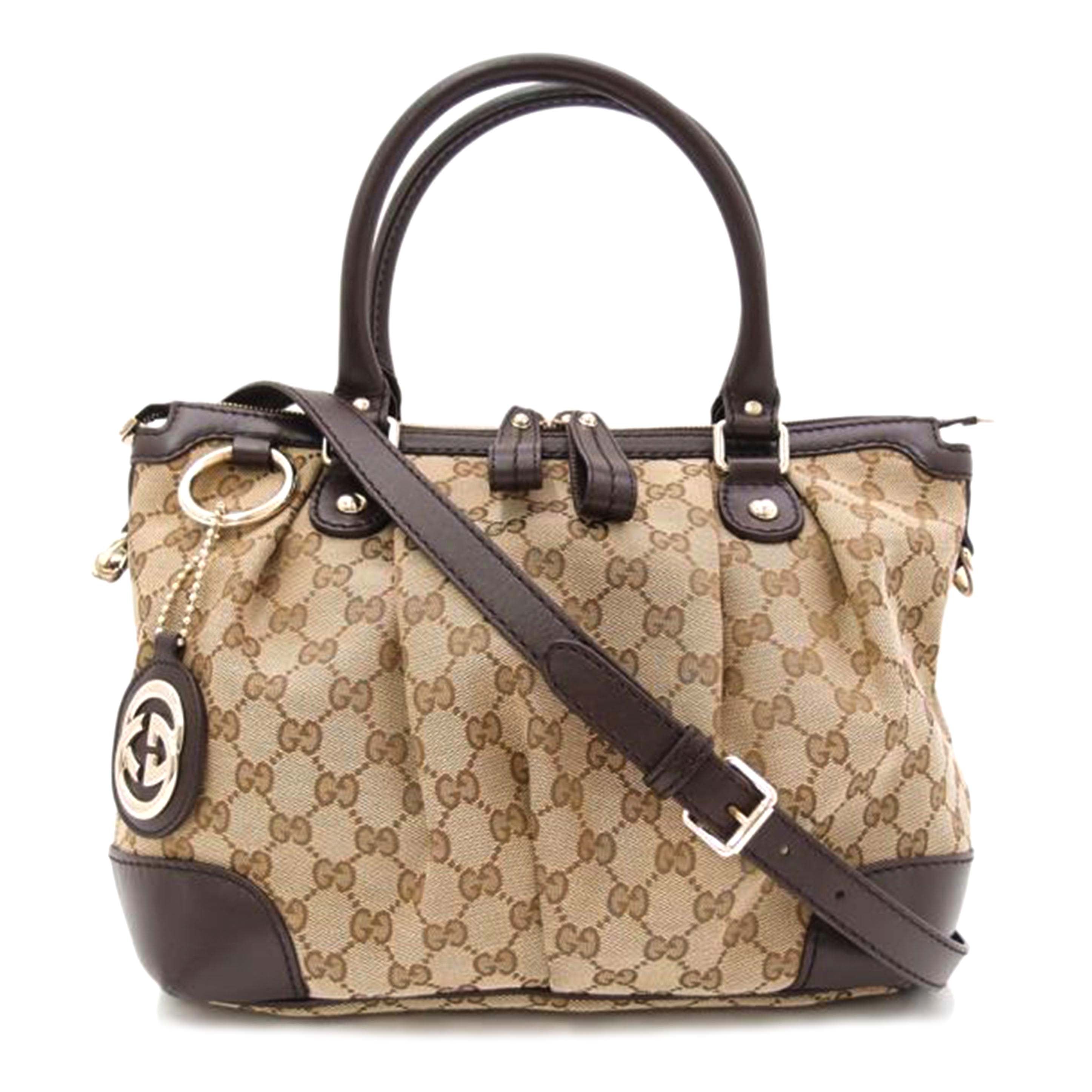 ＧＵＣＣＩ グッチ　ハンド　こげ茶　レディース/スーキーＧＧキャンバス２ｗａｙトート／ブラウン/247902//502752/Aランク/69