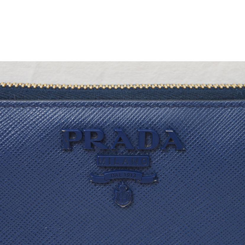 ＰＲＡＤＡ/サフィアーノ／ラウンドファスナー／長財布／青/62B//Bランク/78