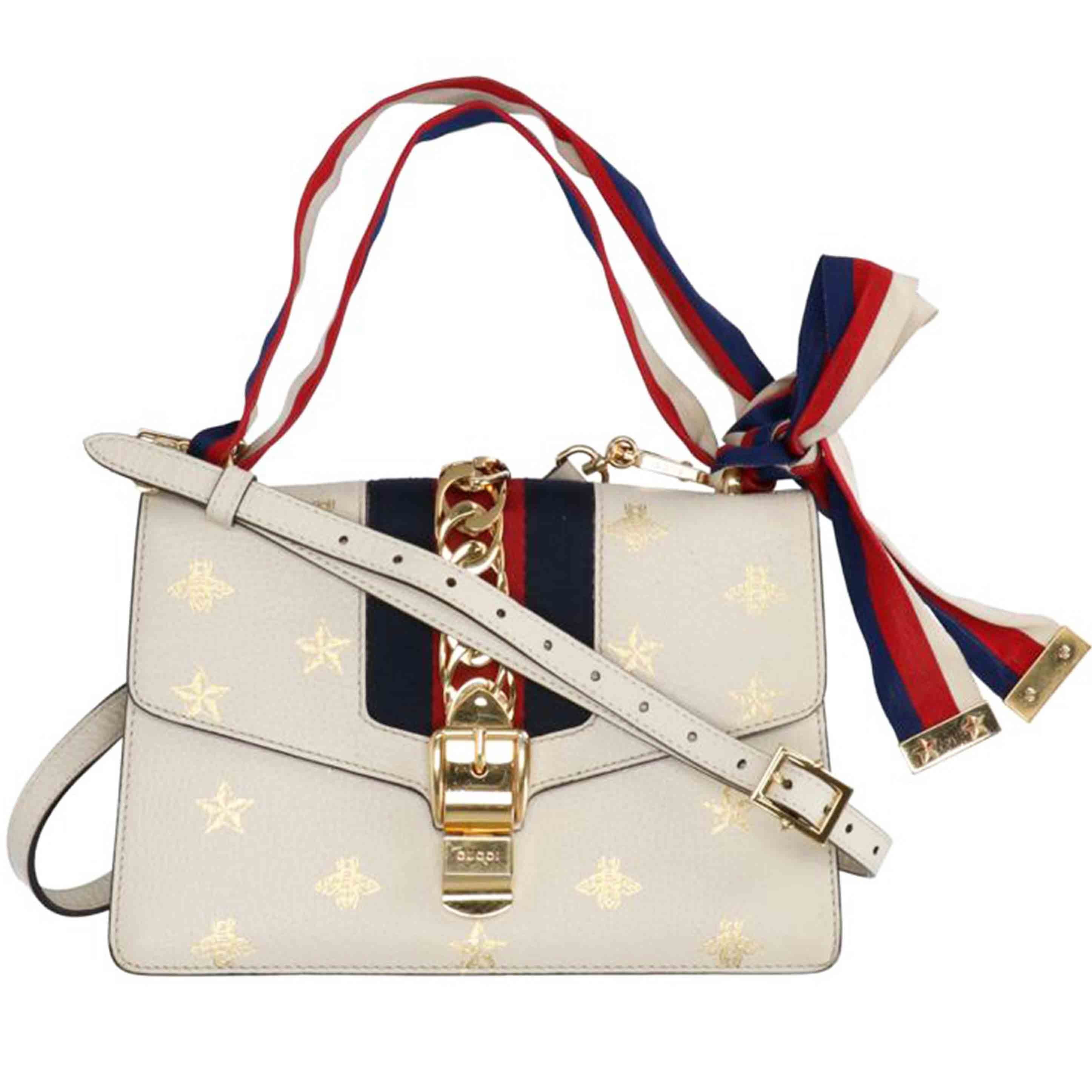 ＧＵＣＣＩ グッチ/シルヴィ　ビー＆スター　スモール　ショルダーバッグ/524405//493***/Bランク/75
