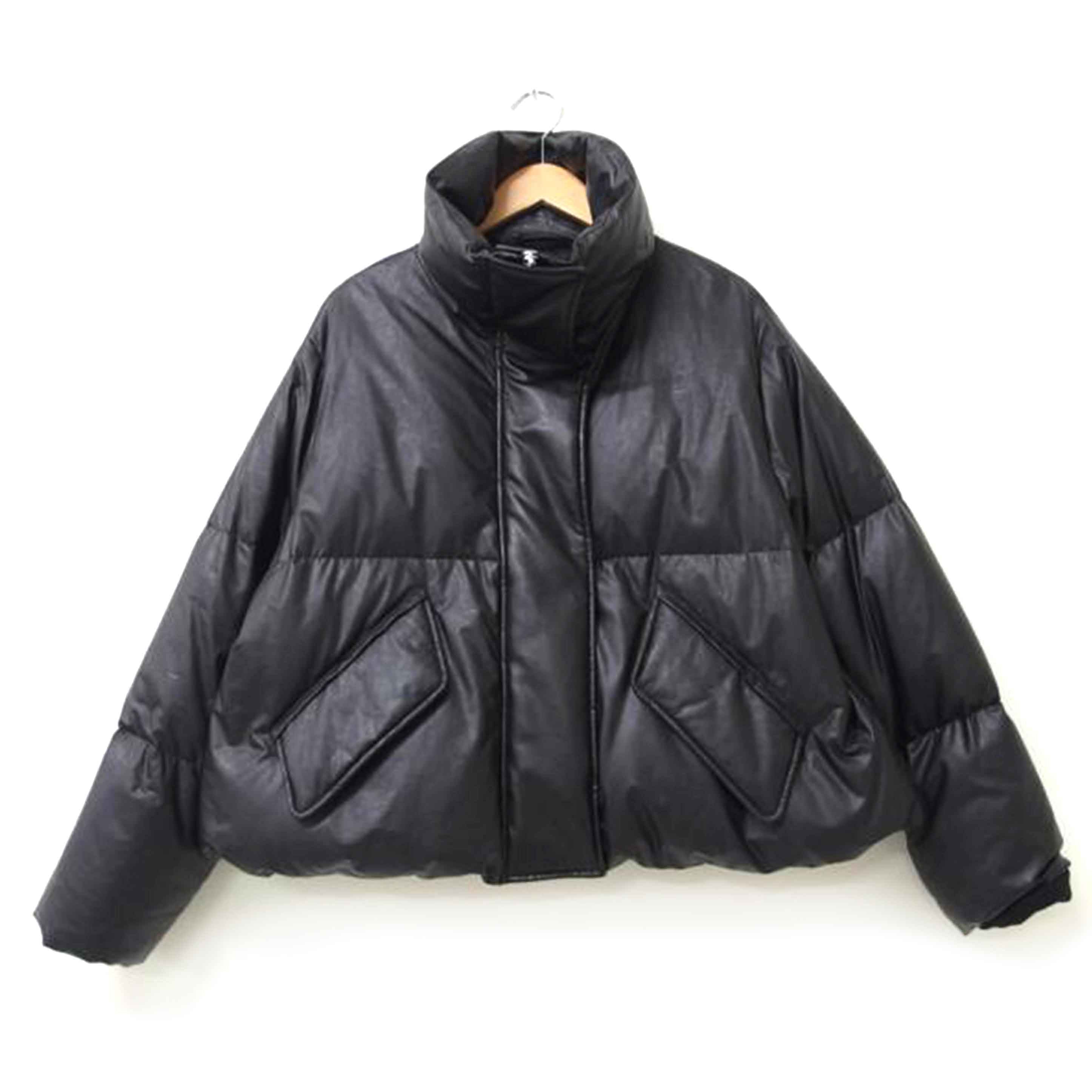ＭＭ６/ＭＭ６　　ショートダウンジャケット　　フェイクレザー　　ブラック　　サイズＭ/S52AM0176//Bランク/83