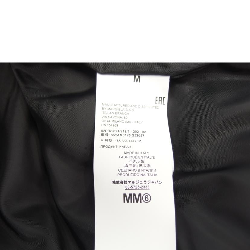 ＭＭ６/ＭＭ６　　ショートダウンジャケット　　フェイクレザー　　ブラック　　サイズＭ/S52AM0176//Bランク/83