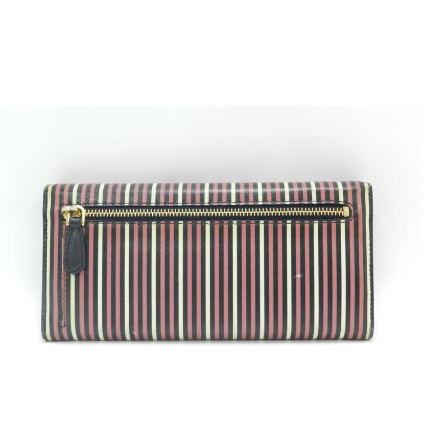 ＰＲＡＤＡ プラダ　パスケース付　レディース/二つ折り長財布／ピンクストライプ/1M0506//42/ABランク/69