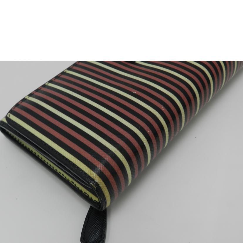 ＰＲＡＤＡ プラダ　パスケース付　レディース/二つ折り長財布／ピンクストライプ/1M0506//42/ABランク/69