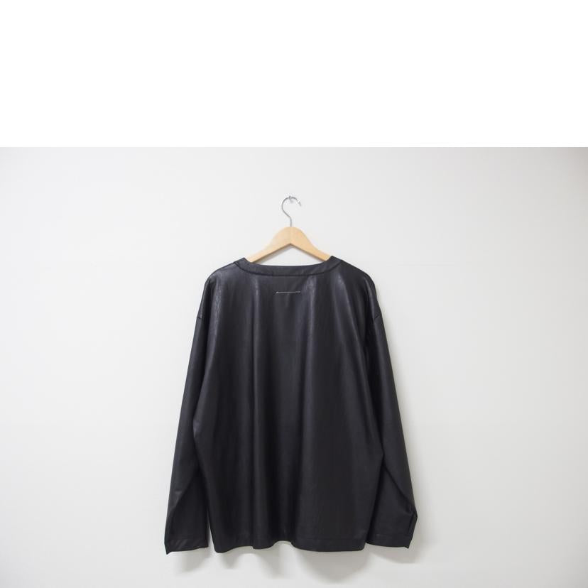 ＭＭ６/ＭＭ６　フェイクレザー　ロングスリーブ　トップインブラック　　サイズ１/S62GU0057//Aランク/83
