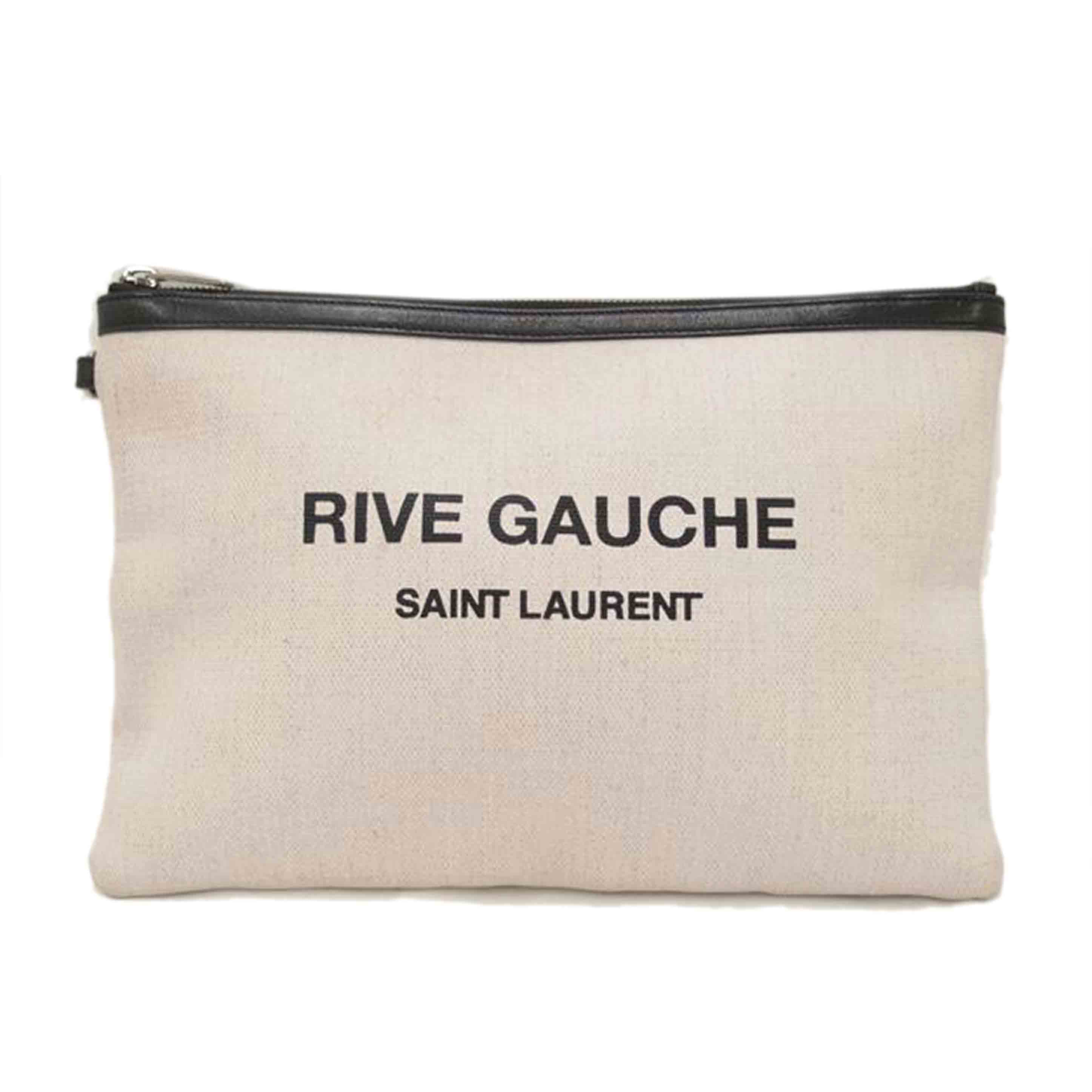 ＳＡＩＮＴ　ＬＡＵＲＥＮＴ サンローラン　キャンバス　セカンドバック　ポーチ　白　レディース　メンズ/リヴゴーシュクラッチバッグ／ホワイト/581369//041*/ABランク/69