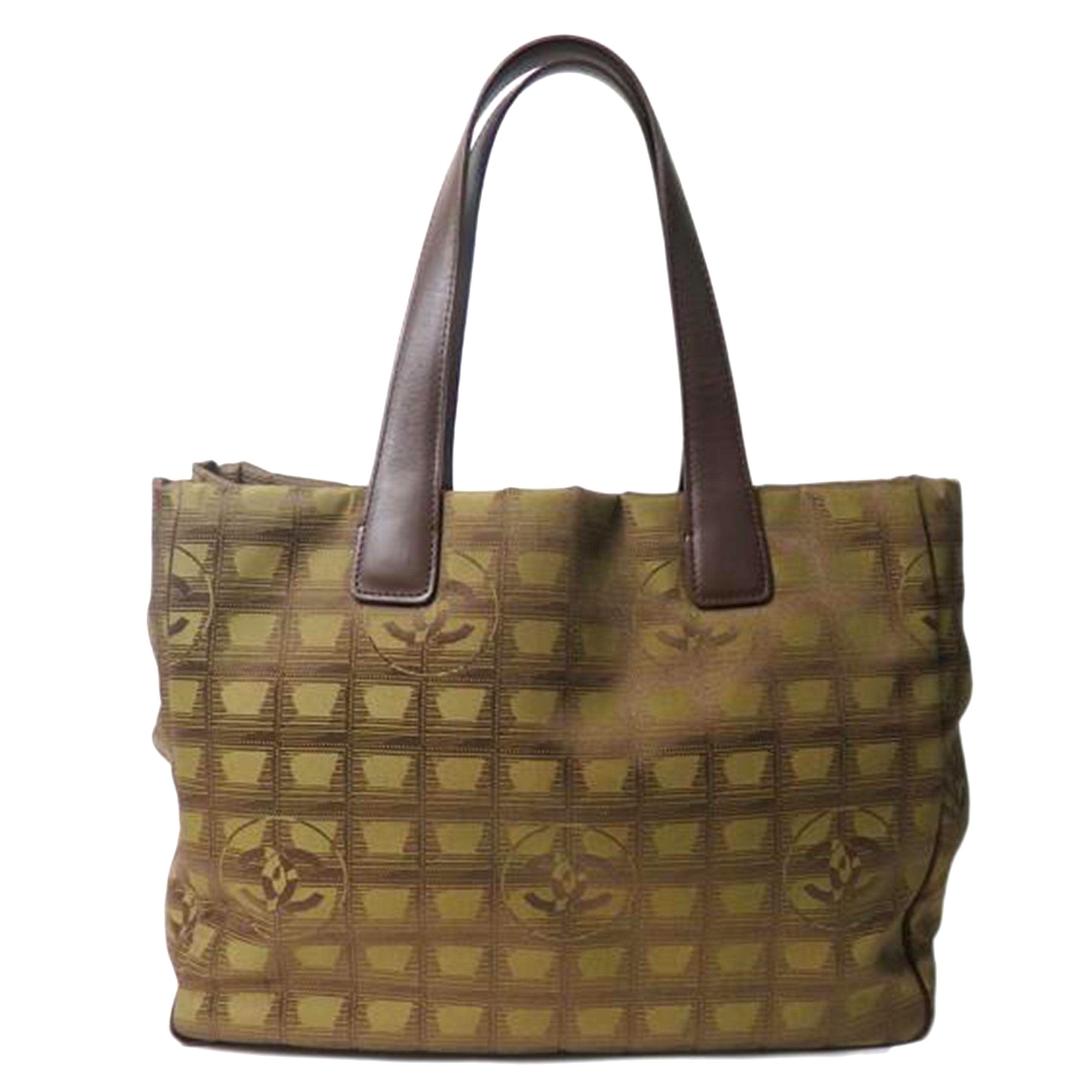 CHANEL シャネル/ニュートラベルラインMM/カーキ×ブラウン系/A15991//7038664/ABランク/84