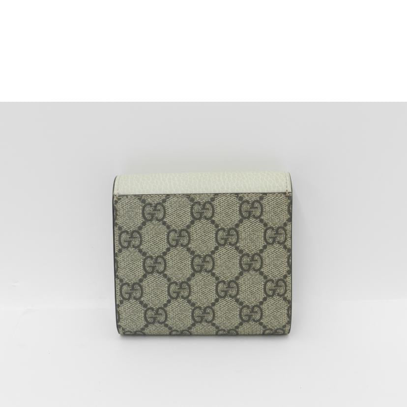 ＧＵＣＣＩ グッチ　三つ折り財布　白　レディース/ＧＧマーモントＧＧスプリーム・コンパクト財布／ホワイト/598587//2184/Aランク/69