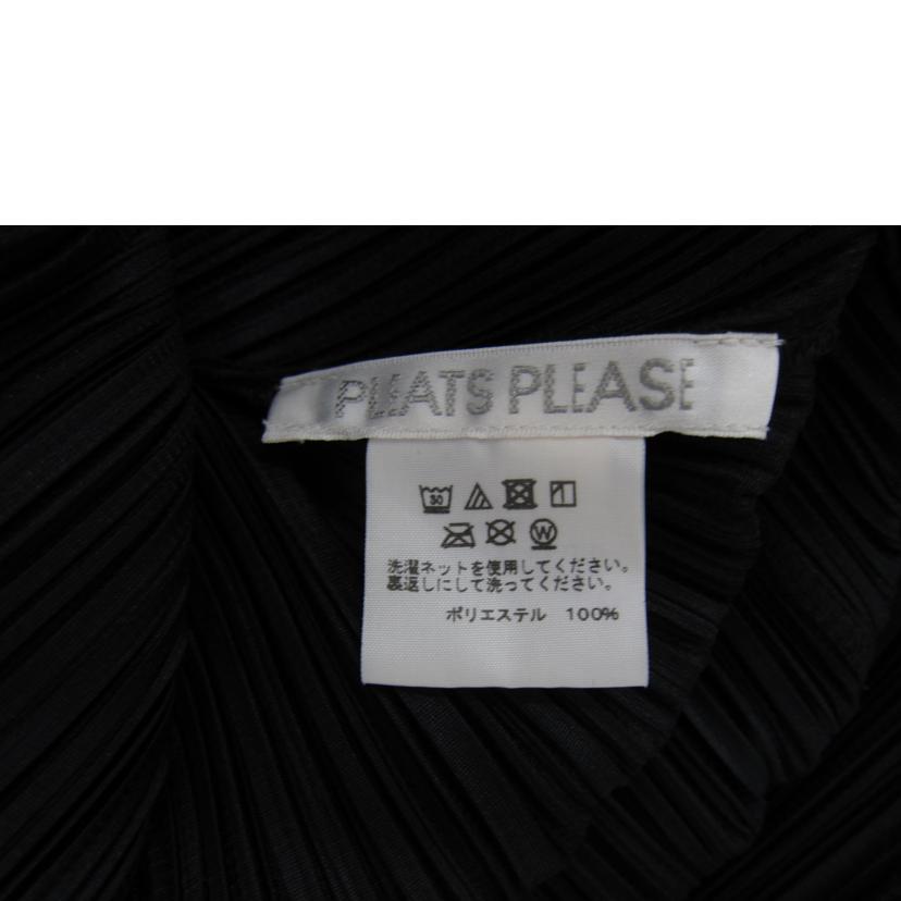 【美品】PLEATS PLEASE ミスト　サイズ3 黒 PLEATS PLEASE(プリーツプリーズ) プリーツノースリーブ グレー