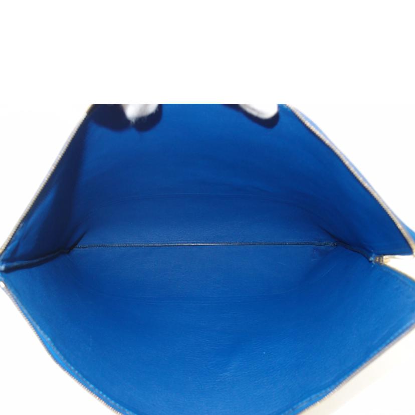 ＣＥＬＩＮＥ　 セリーヌ　セカンドバック　クラッチバック　青　ブラウン　メンズ　レディース/バイカラーレザークラッチ／ブルー//ABランク/69